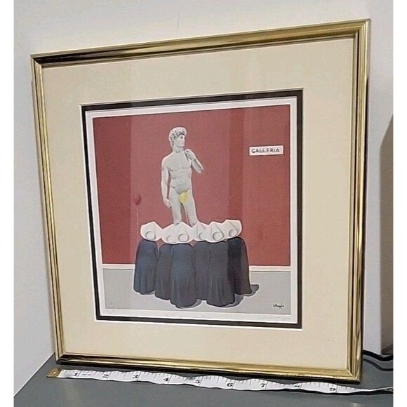 Frank Whipple "Art Appreciation " Signed Print A/P VTG Matted And Gold Frame - Picture 7 of 15